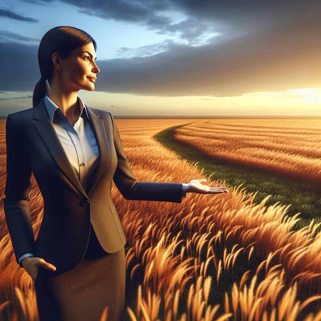 Investing in raw land sunset scene.