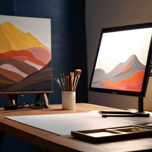 High-CRI (Color Rendering Index) Workspace Setup lighting.